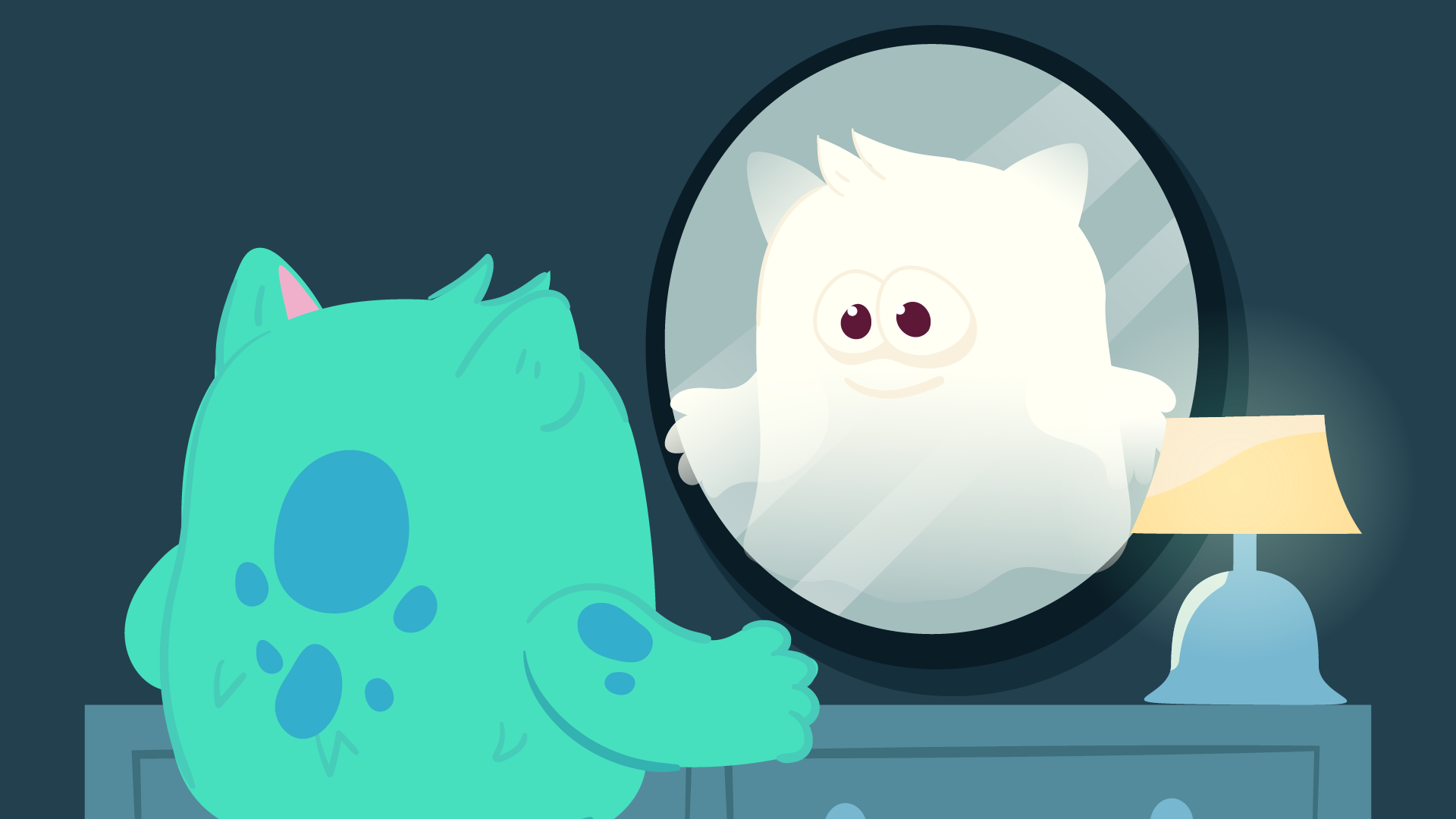 Oh-No Ghost in Mirror